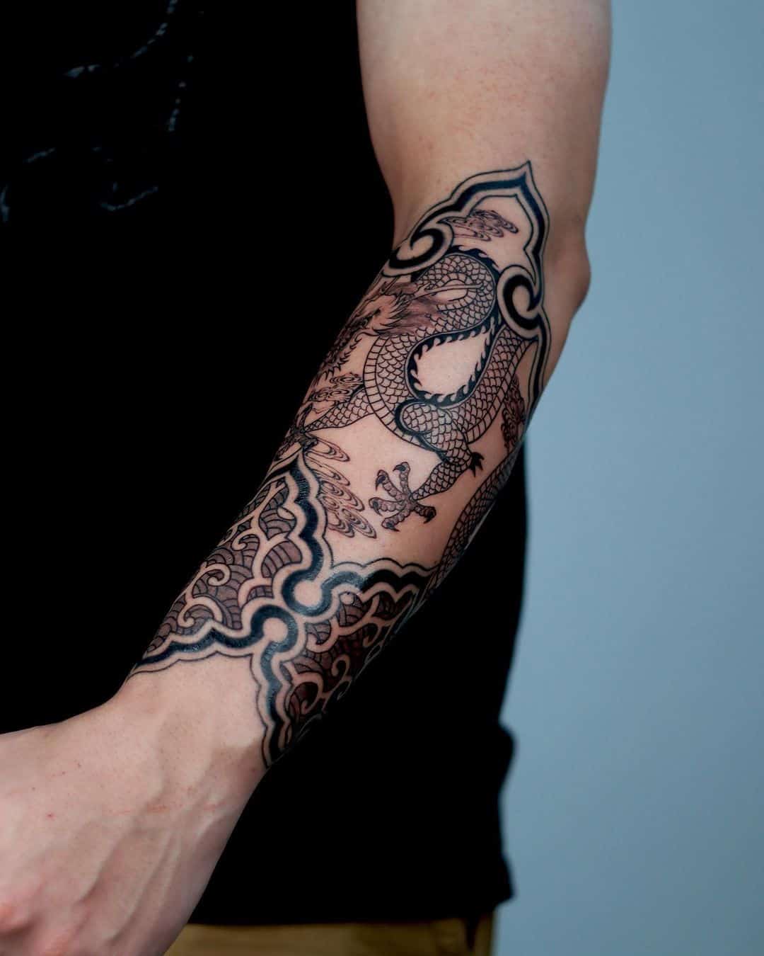 Arm tattoo design by saki.Iss