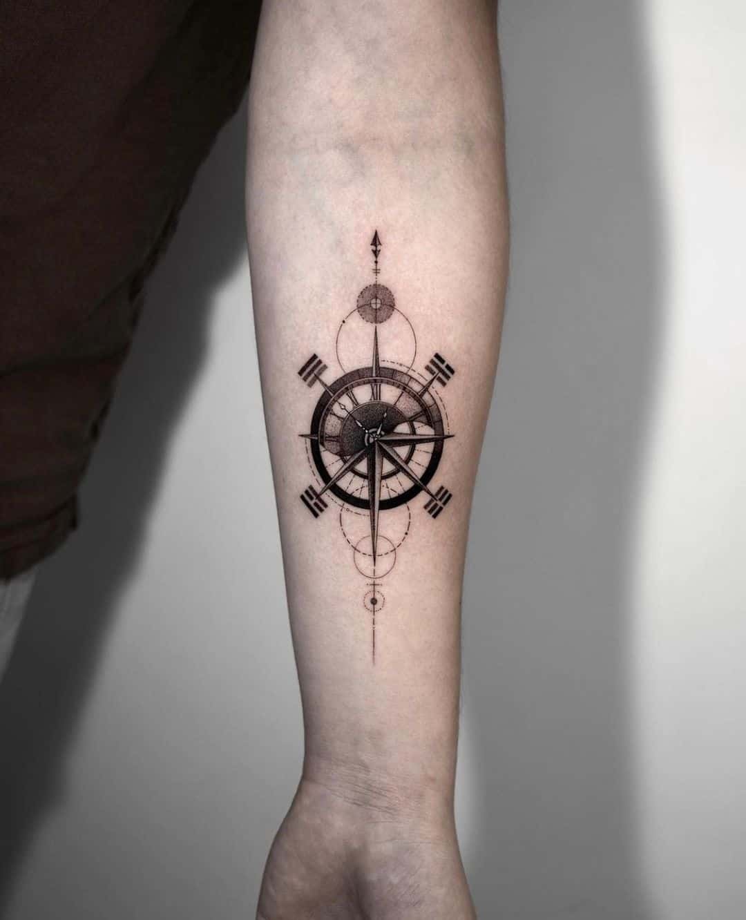 Compass tattoo by seoulinktattoo