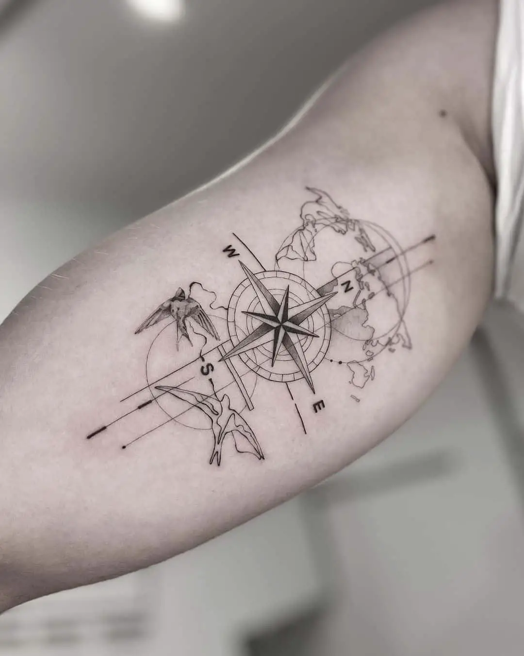 Compass tattoo by takacs miklos 1
