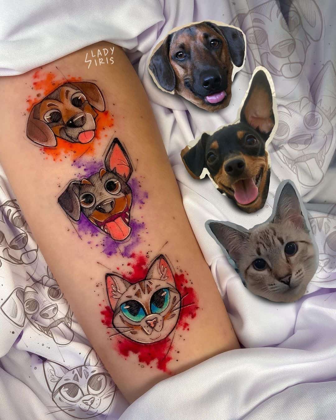 Dog tattoo by ladyrisitattoo