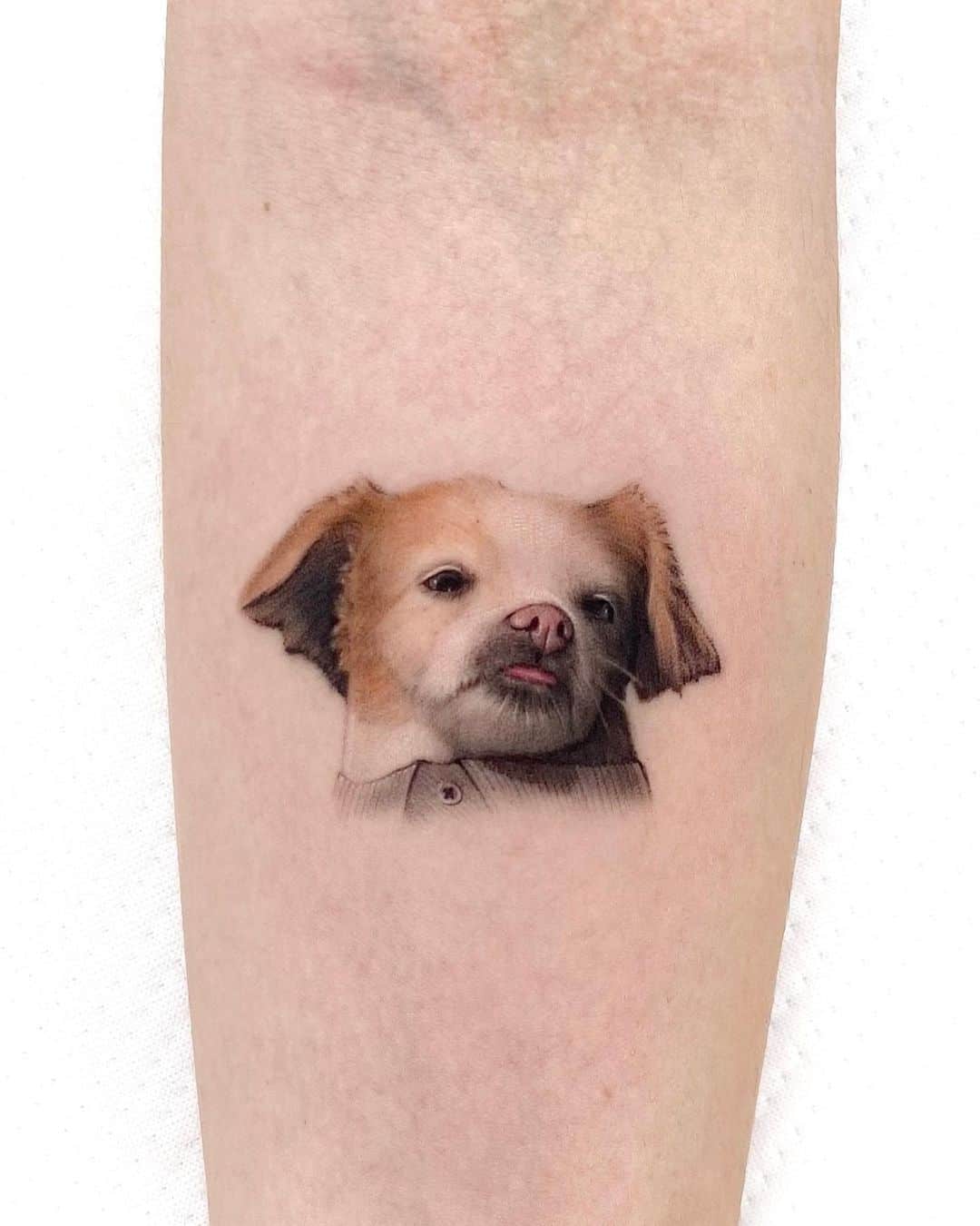Dog tattoo by mustafaalakoc