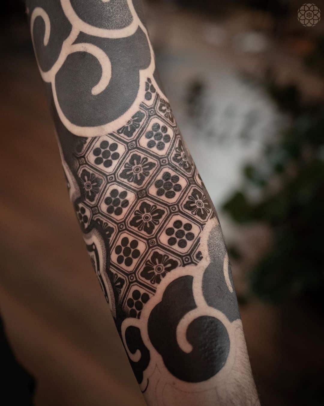 Dotwork arm tattoo by undulmood