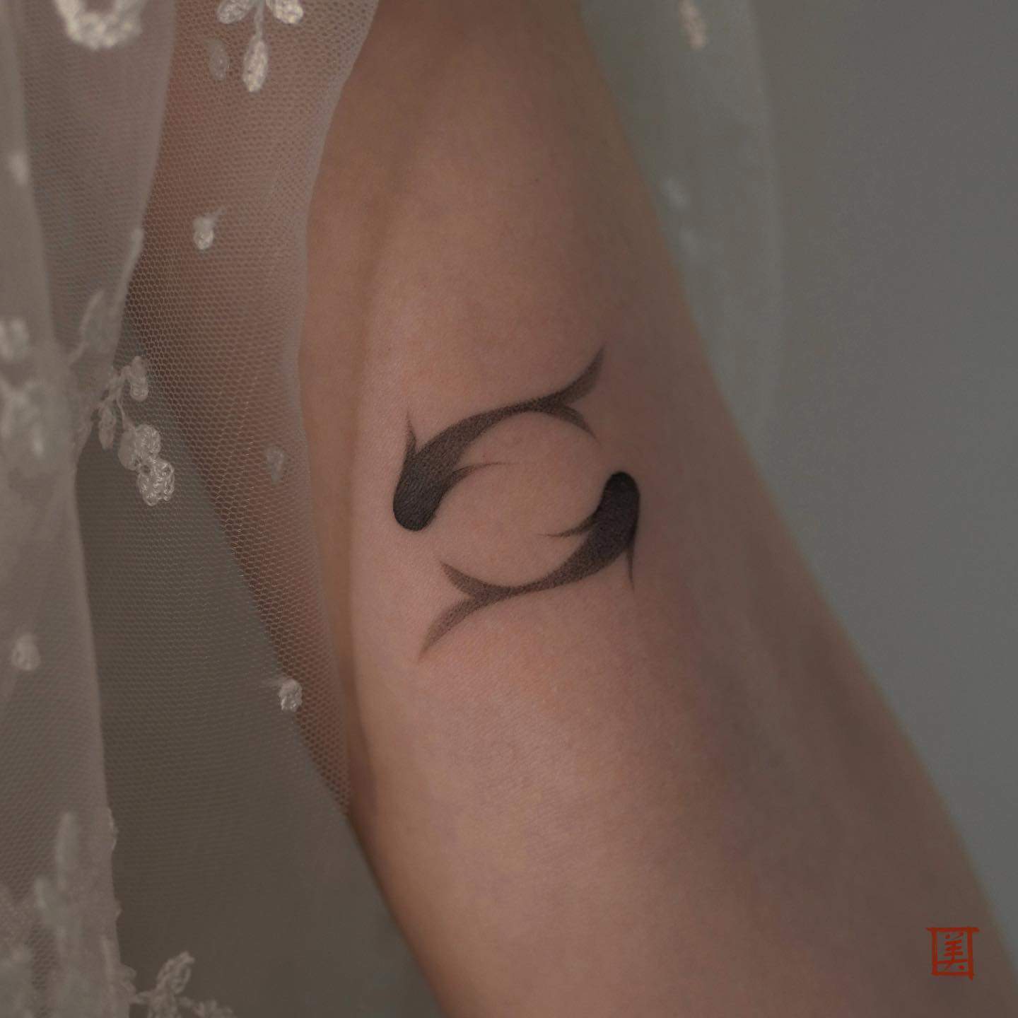 Dotwork fish tattoo by yamae.tattoo