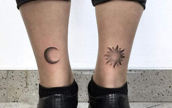 Dotwork sun tattoo 2