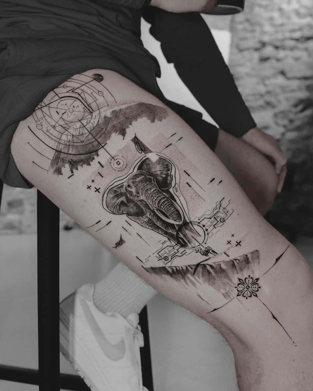 Elephant tattoo by fiistattoo