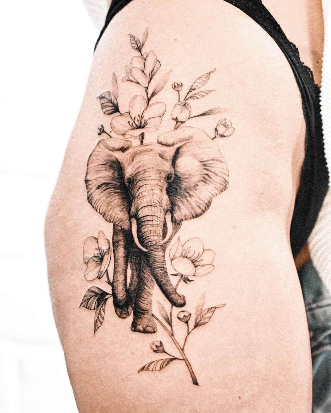 Elephant tattoo design