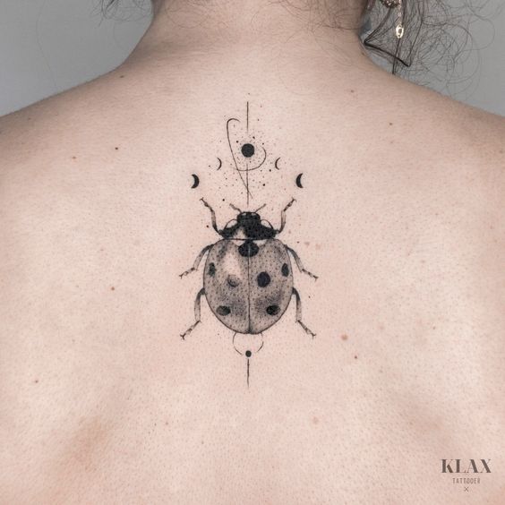 Fineline ladybug tattoo 2