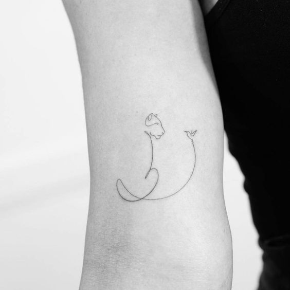 Fineline tattoo on arm 2