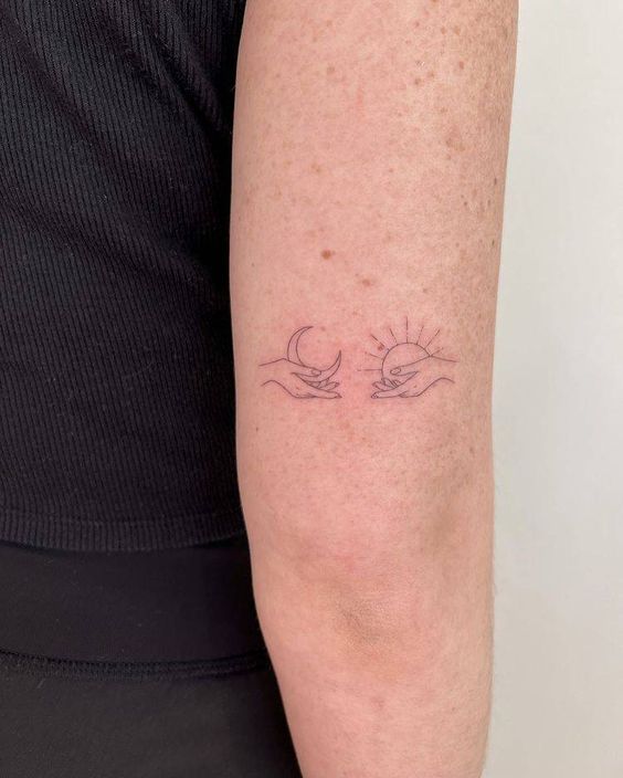 Fineline tattoo on arm 4