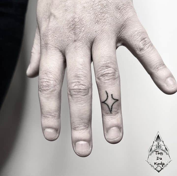Finger tattoo for men by tony da rocha