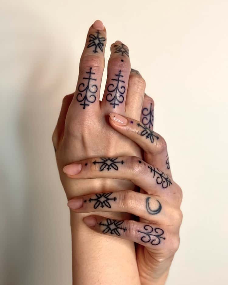 Finger tattoo for women by cryingintheheat