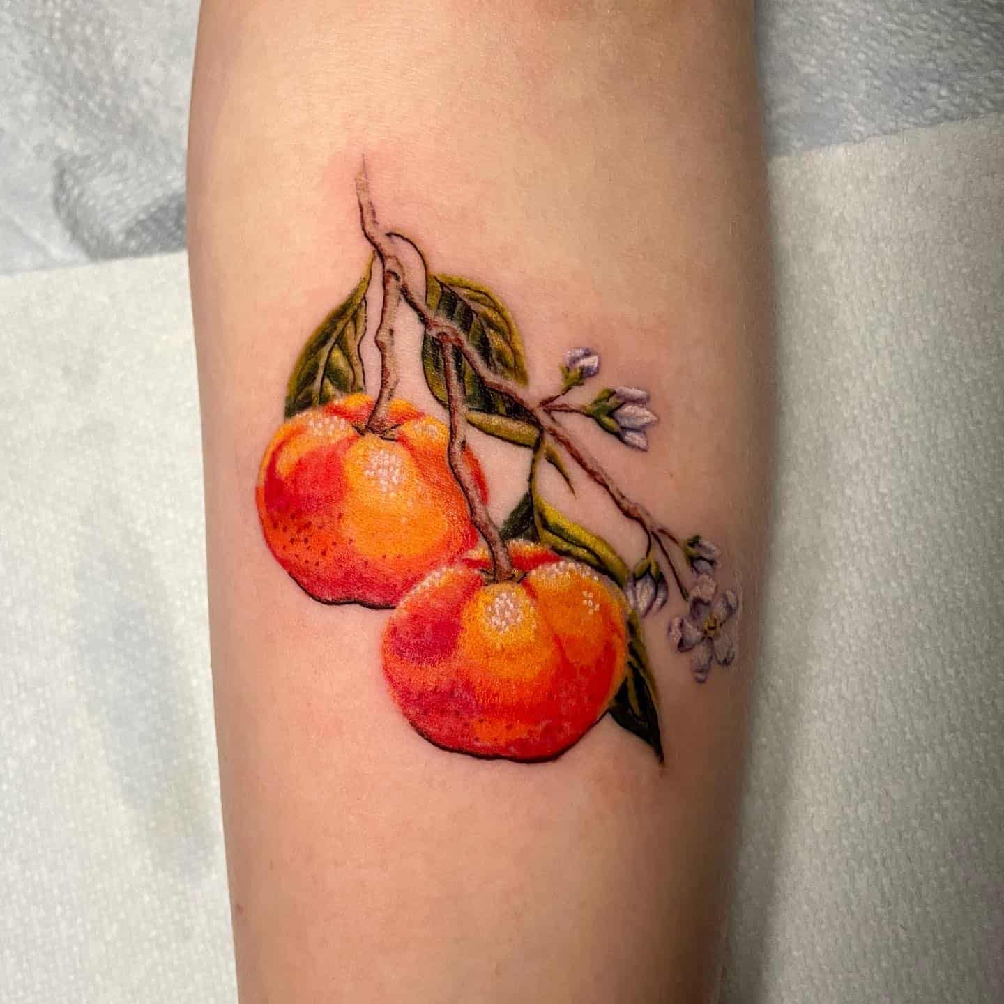 Fruit tattoo for men by screamingcolorart