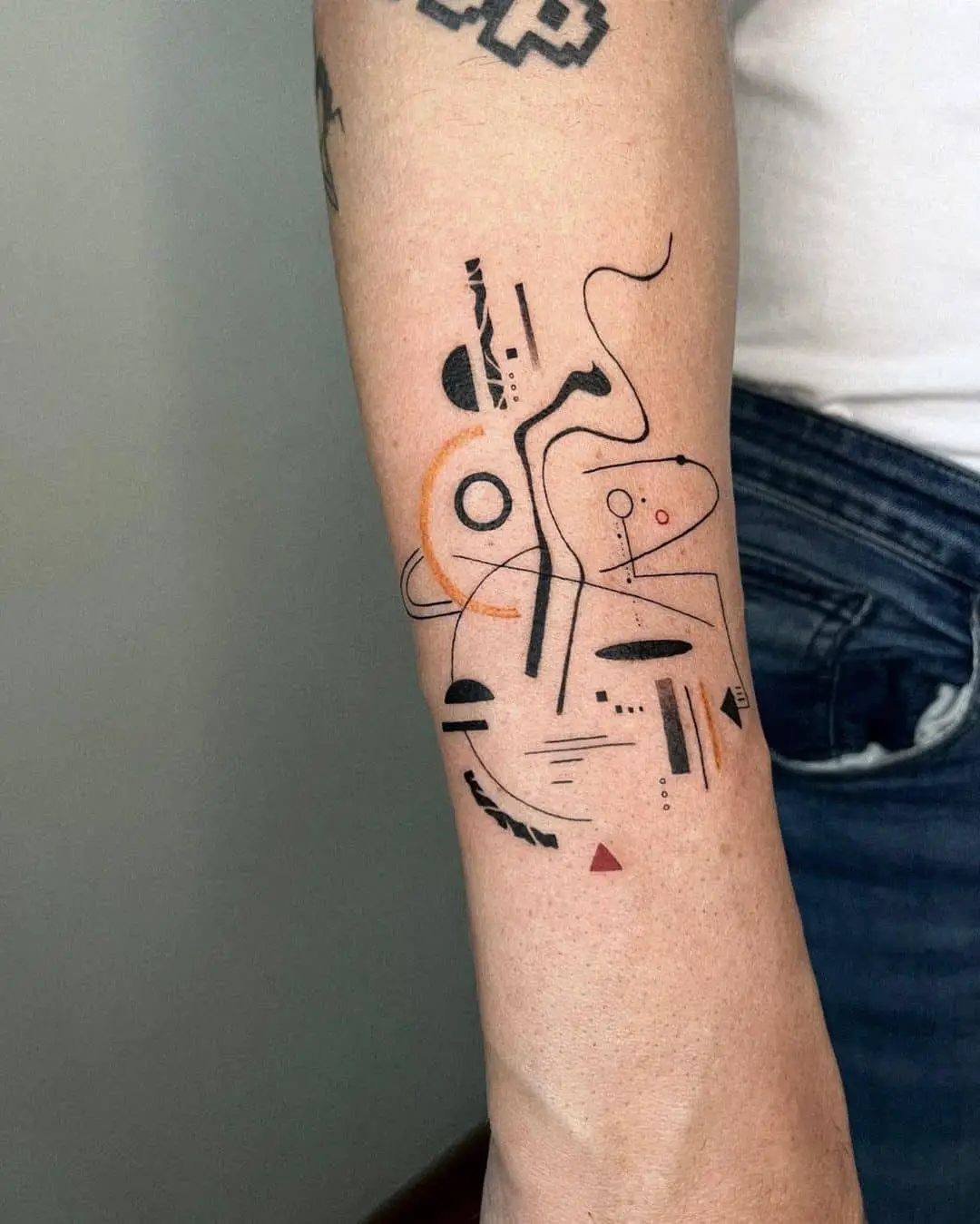 Geometric fineline tattoo by kristiana.s.lines