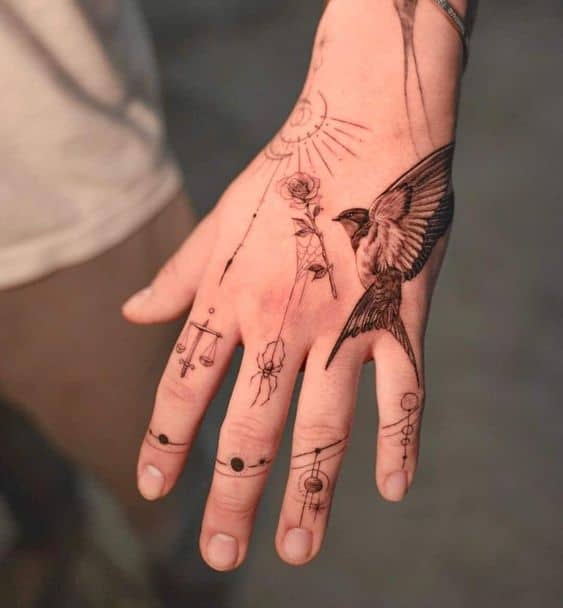 Hand tattoo 1