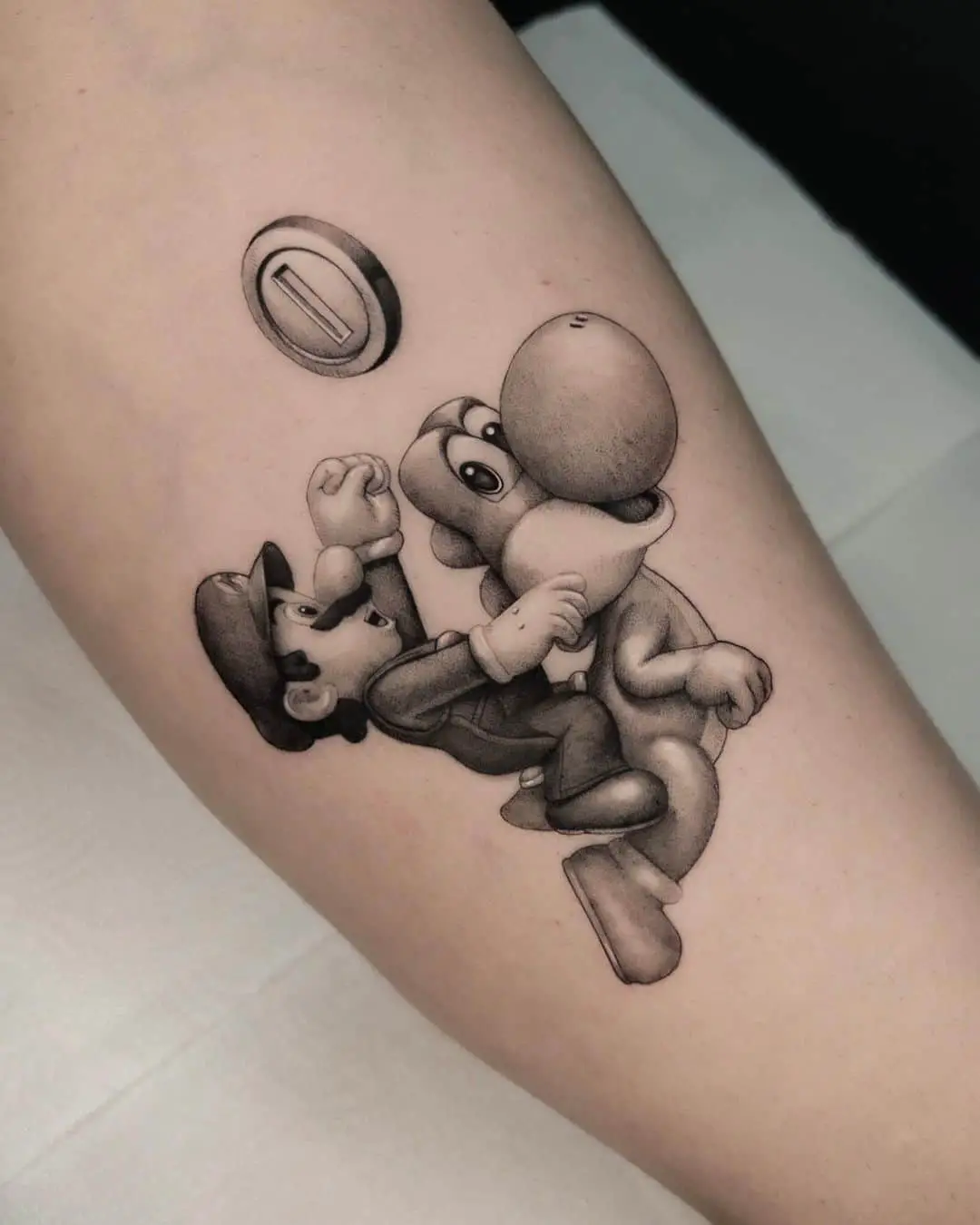 Mario tattoo design by pedroleocorny