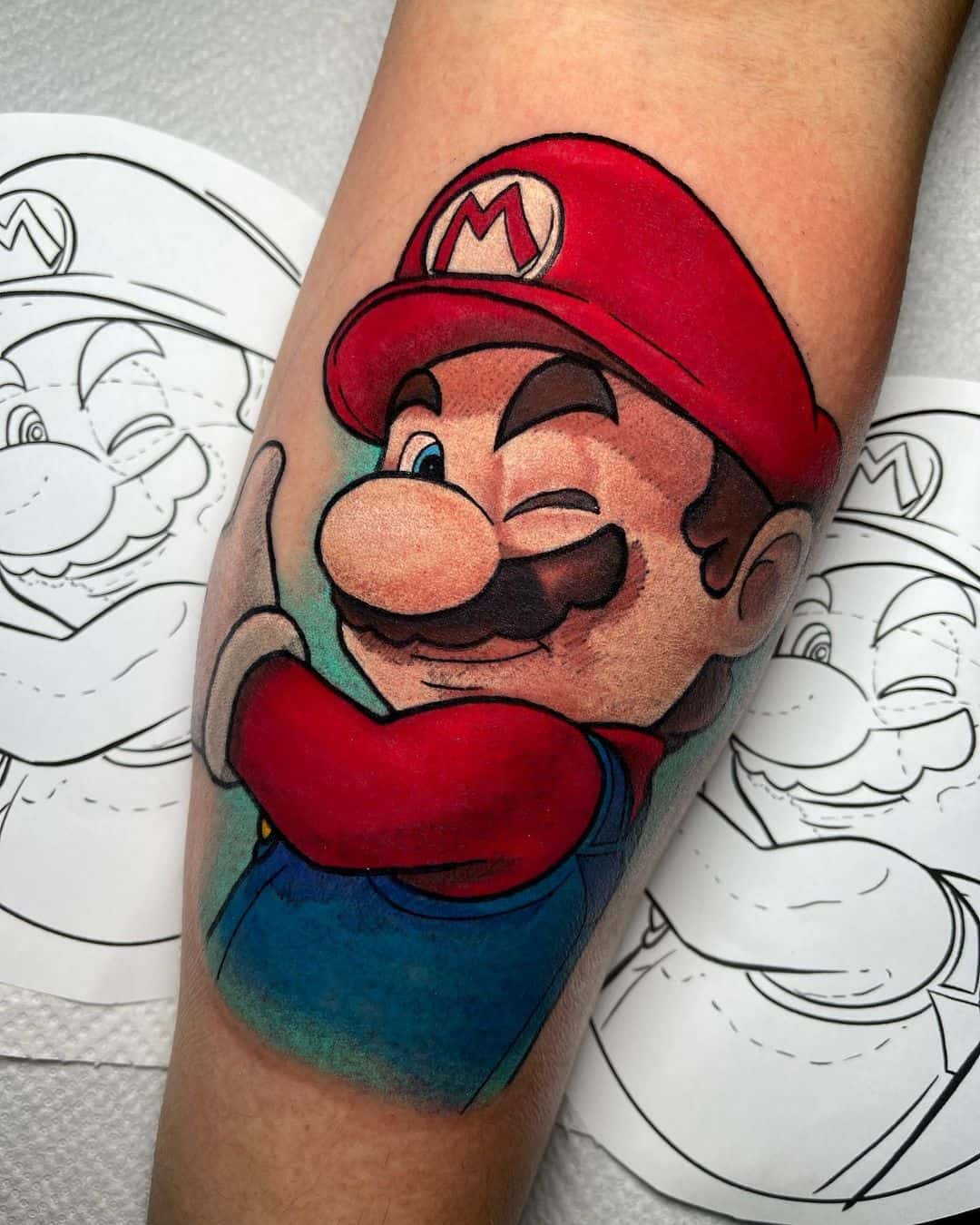Mario tattoos by sivianestattoo