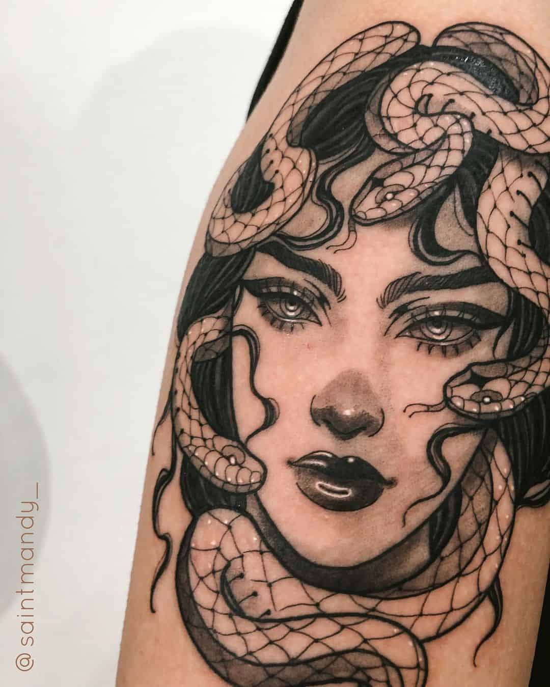 Medusa tattoo by saintmandy