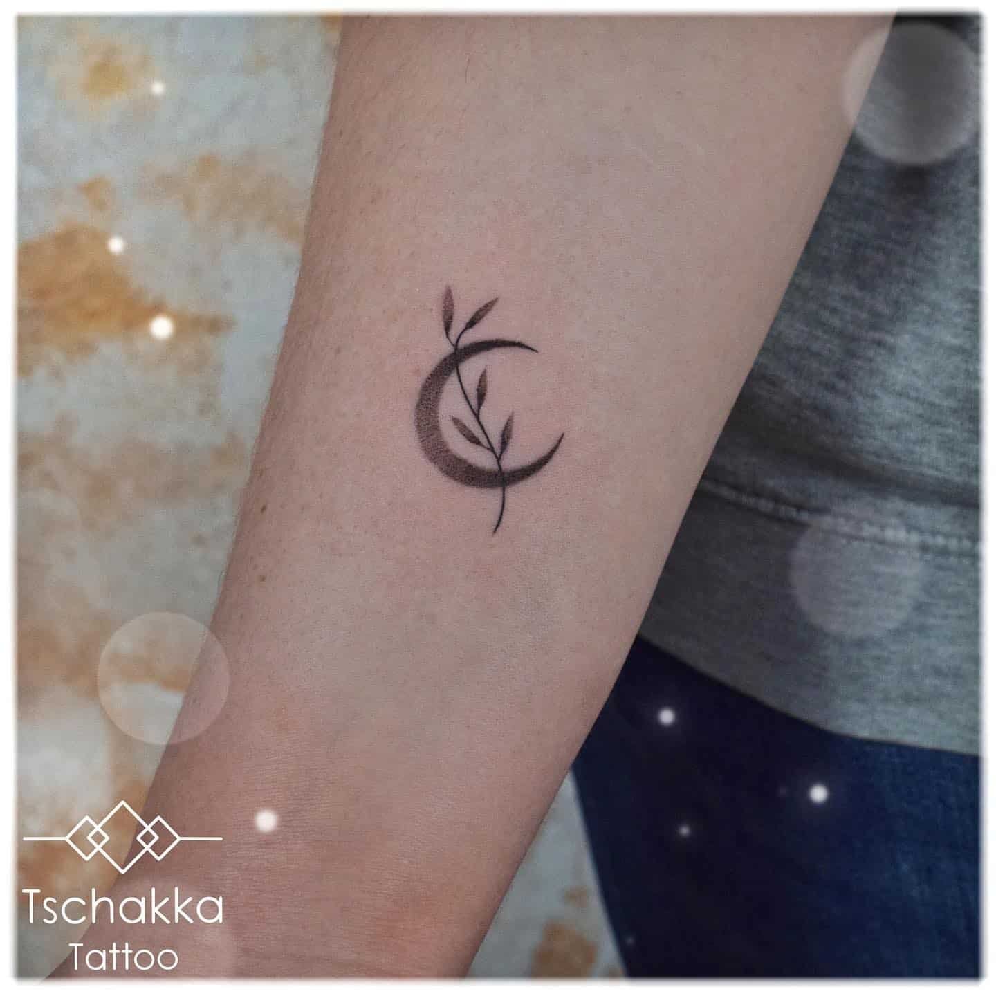 Moon tattoo by tschakka.tattoo