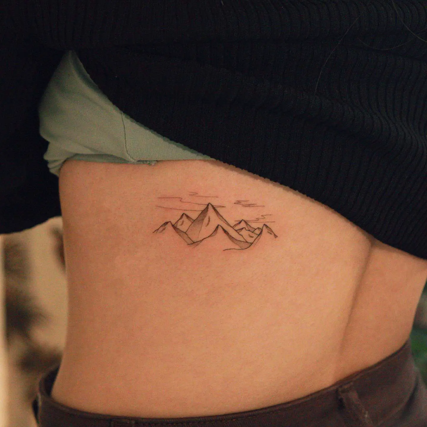 Mountain tattoo by won tattooer