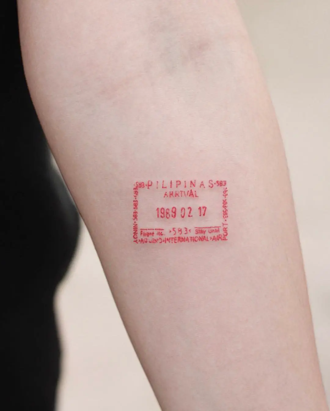 Passport stamp tattoo by vismstudio