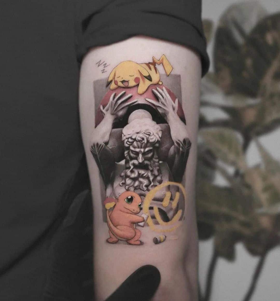 Pokemon tattoo by kozo tattoo