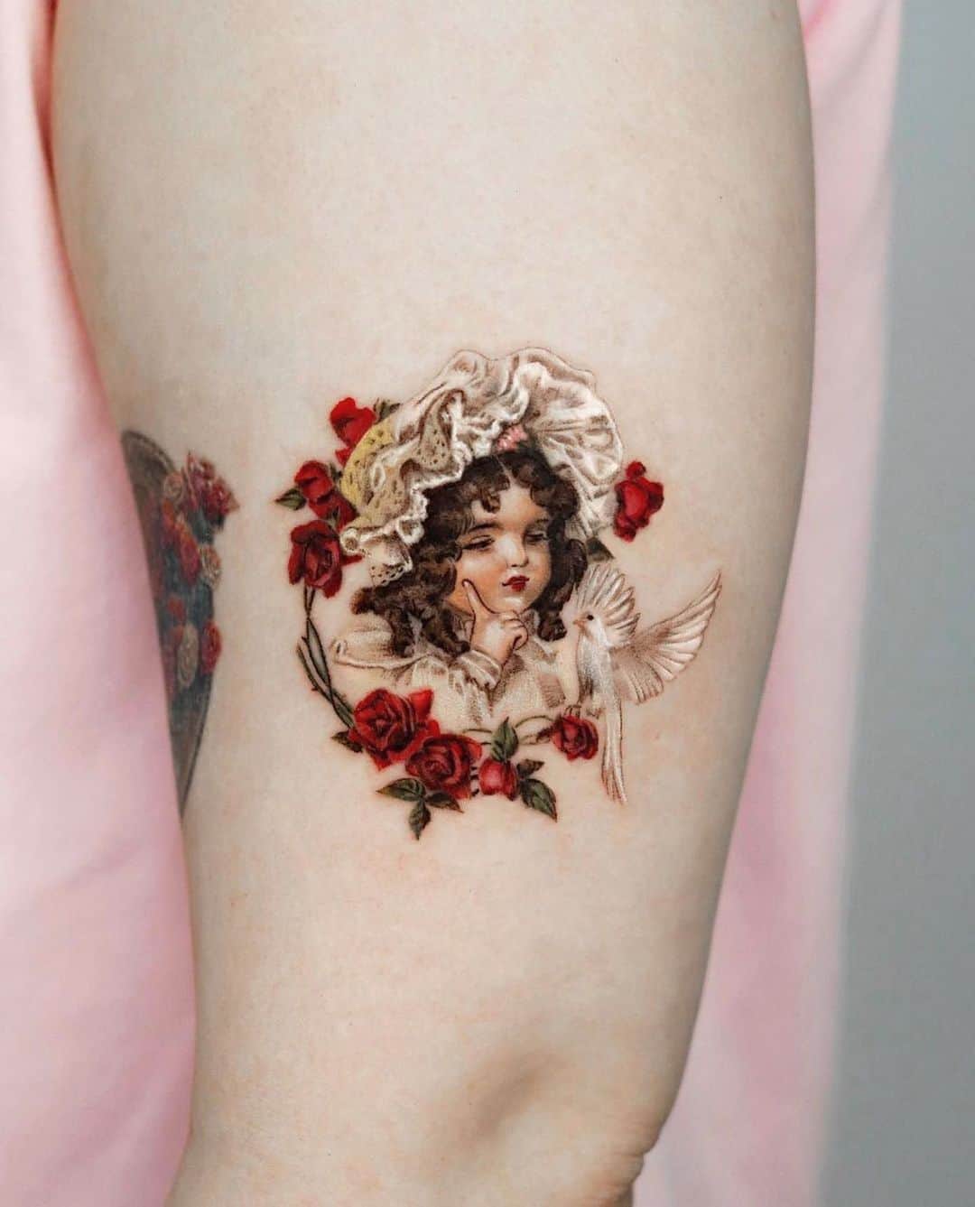 Red rose tattoo by sukin.ink
