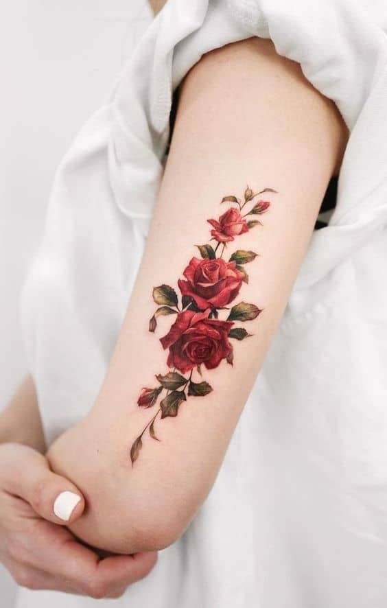 Rose vine tattoo 2