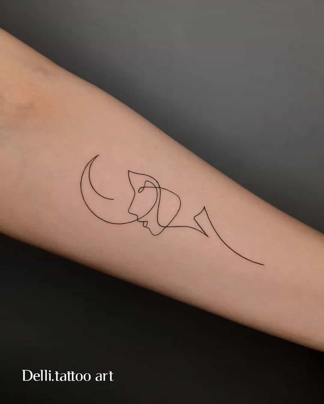 Single line tattoo by deldar.kalantari