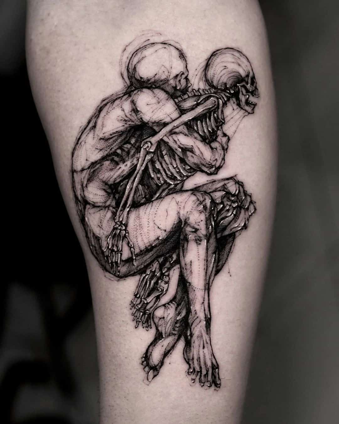 Skull tattoo by love.skulls.vn
