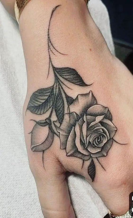 Small rose tattoo 2