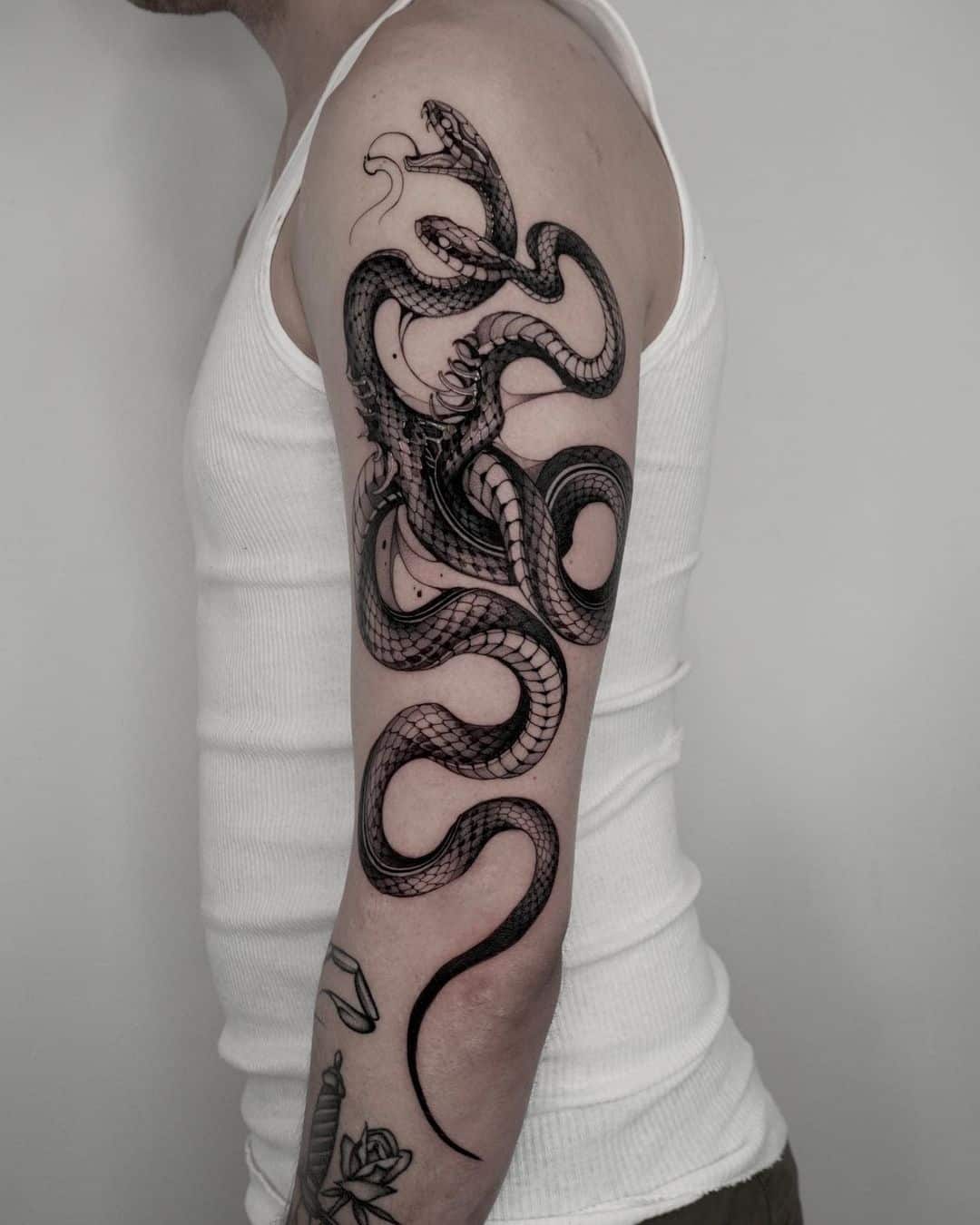 Snake tattoo by gush.like .kush