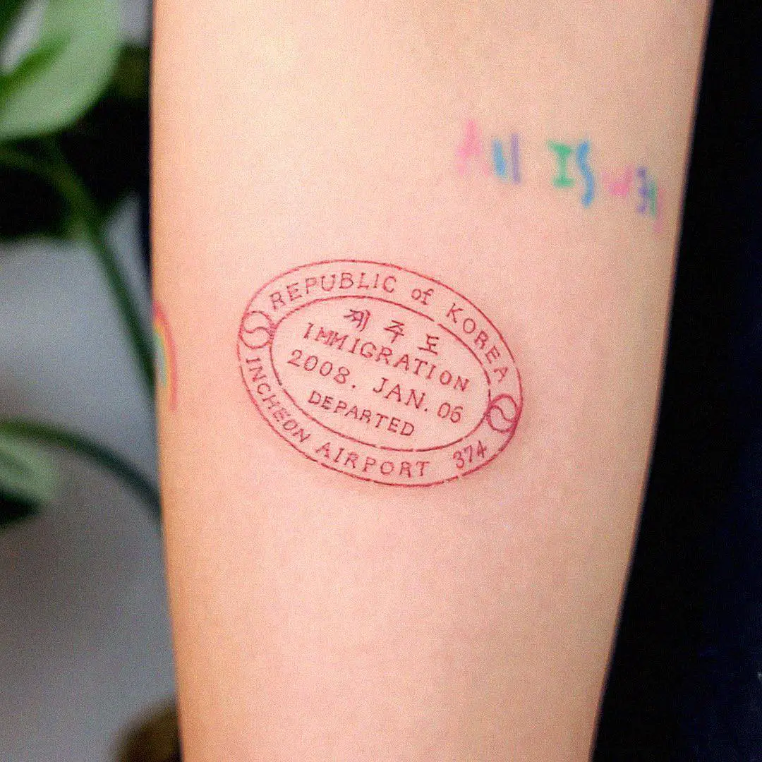 Stamp tattoo by tattooist.gogo 2