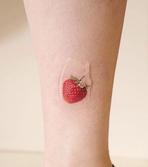Strawberry tattoo 1