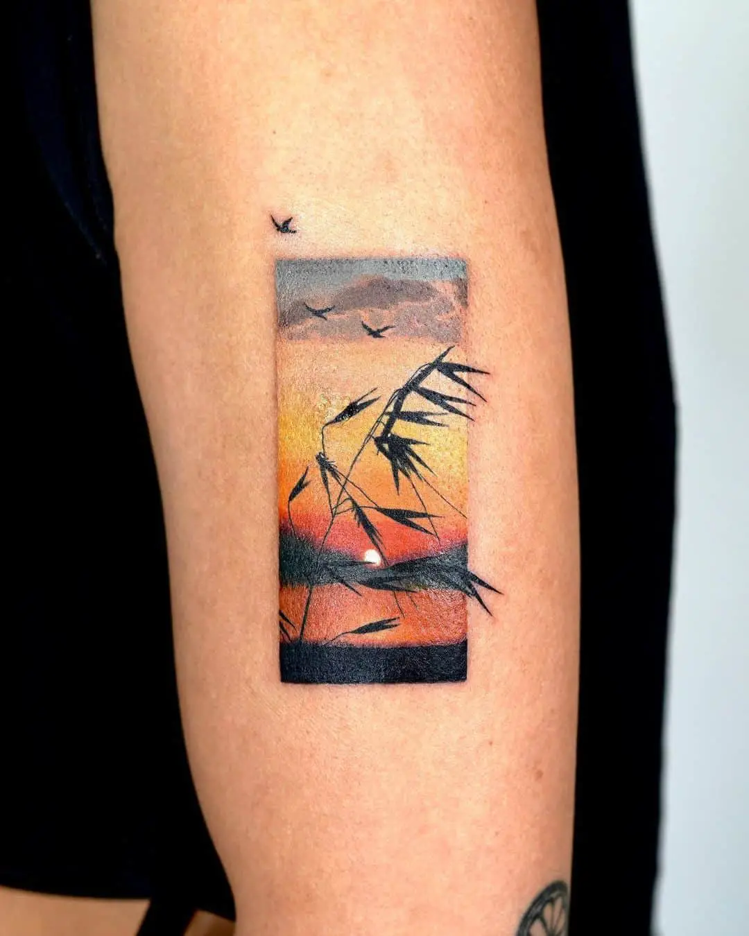 Sunset tattoo by opal.tattoo