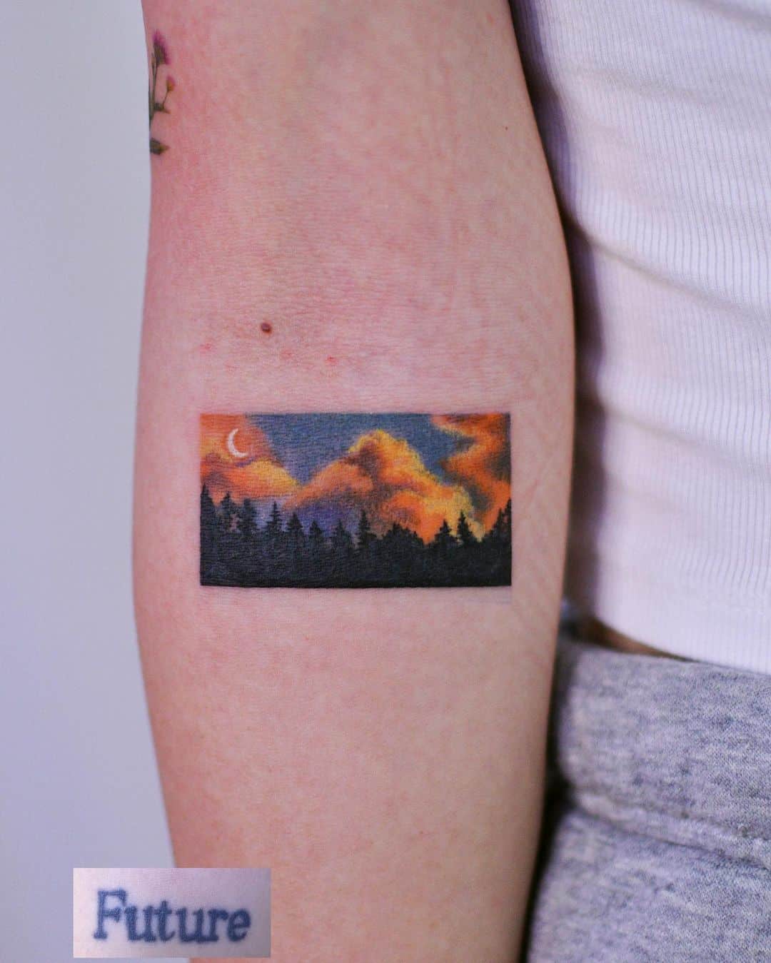 Sunset tattoo by thistle.tattoo