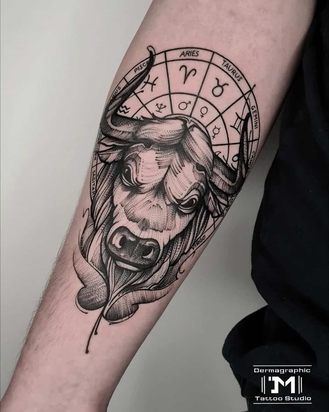 Taurus tattoo by dermagraphicstudio