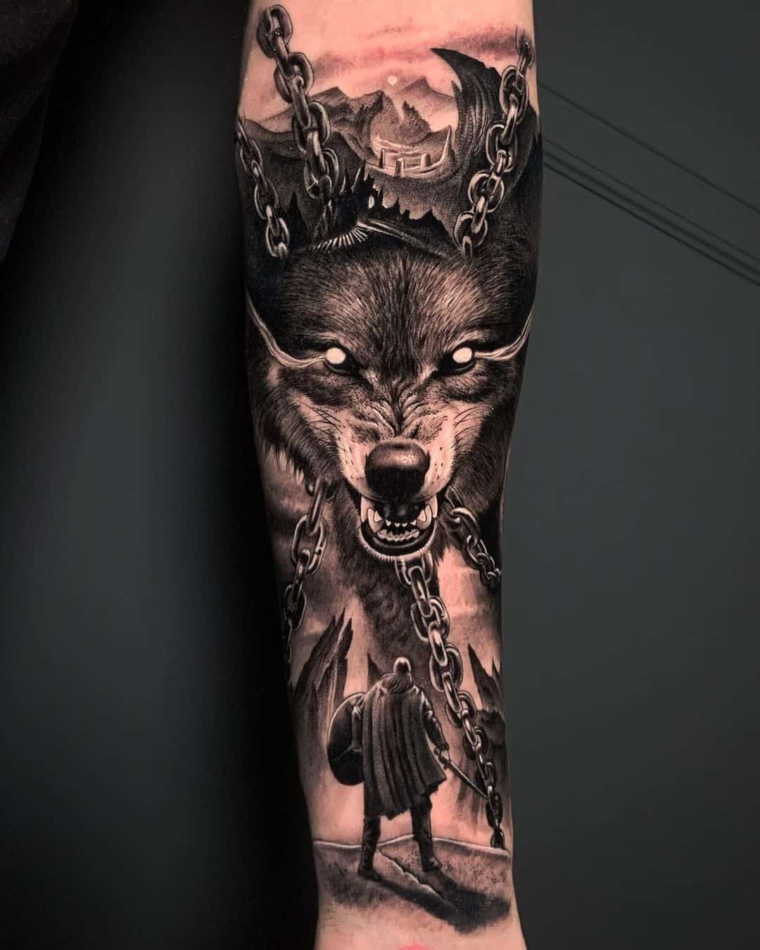 Wolf tattoo design by dani moreno garcia