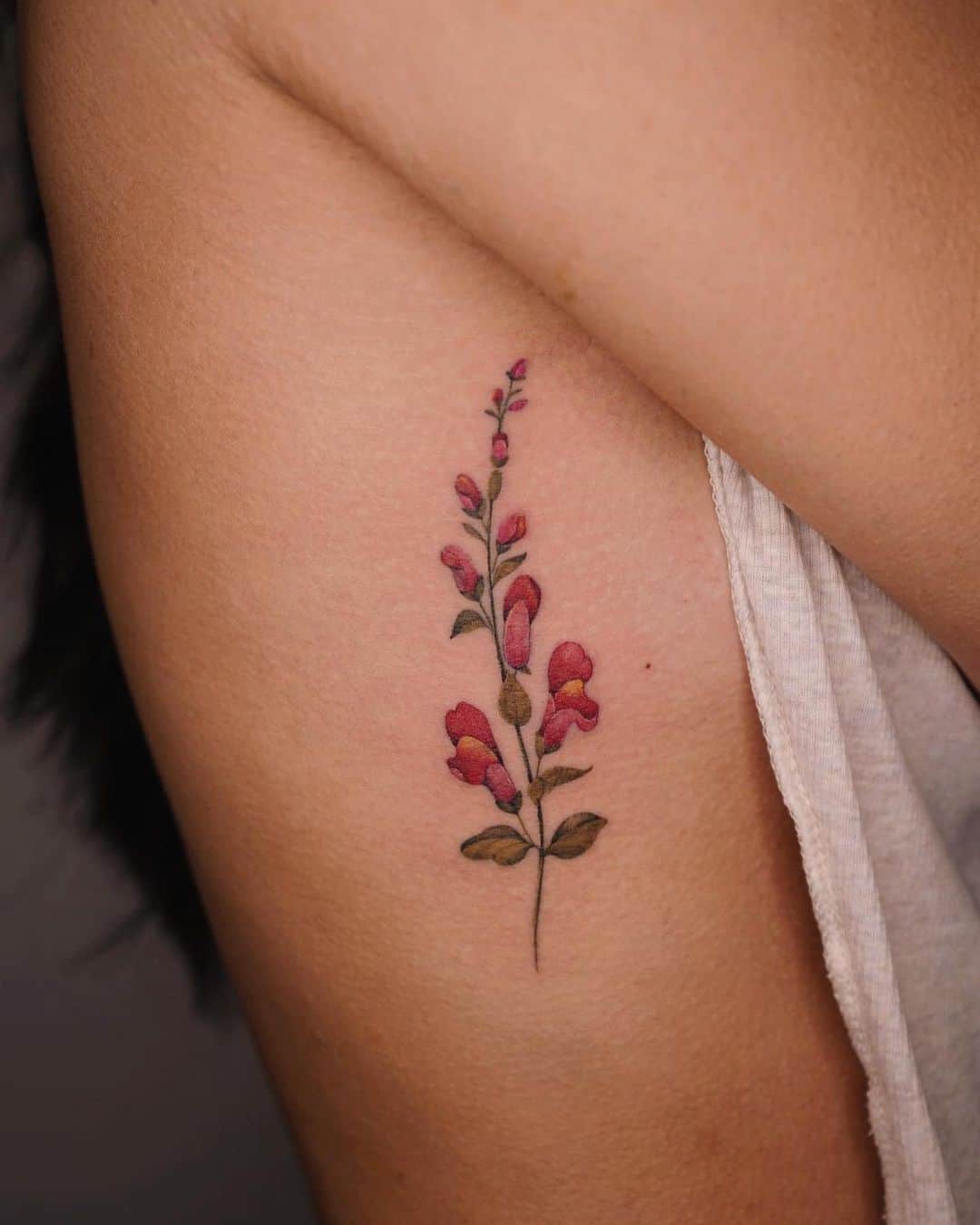 fineline floral tattoos by tory tattooer