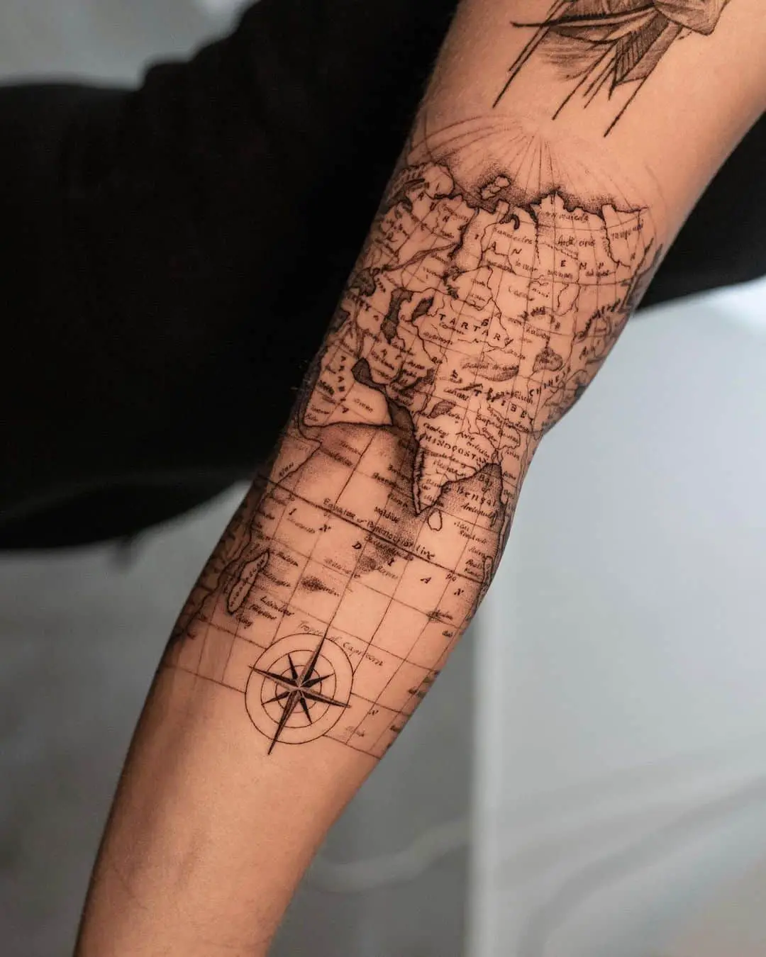 map tattoo by midday p