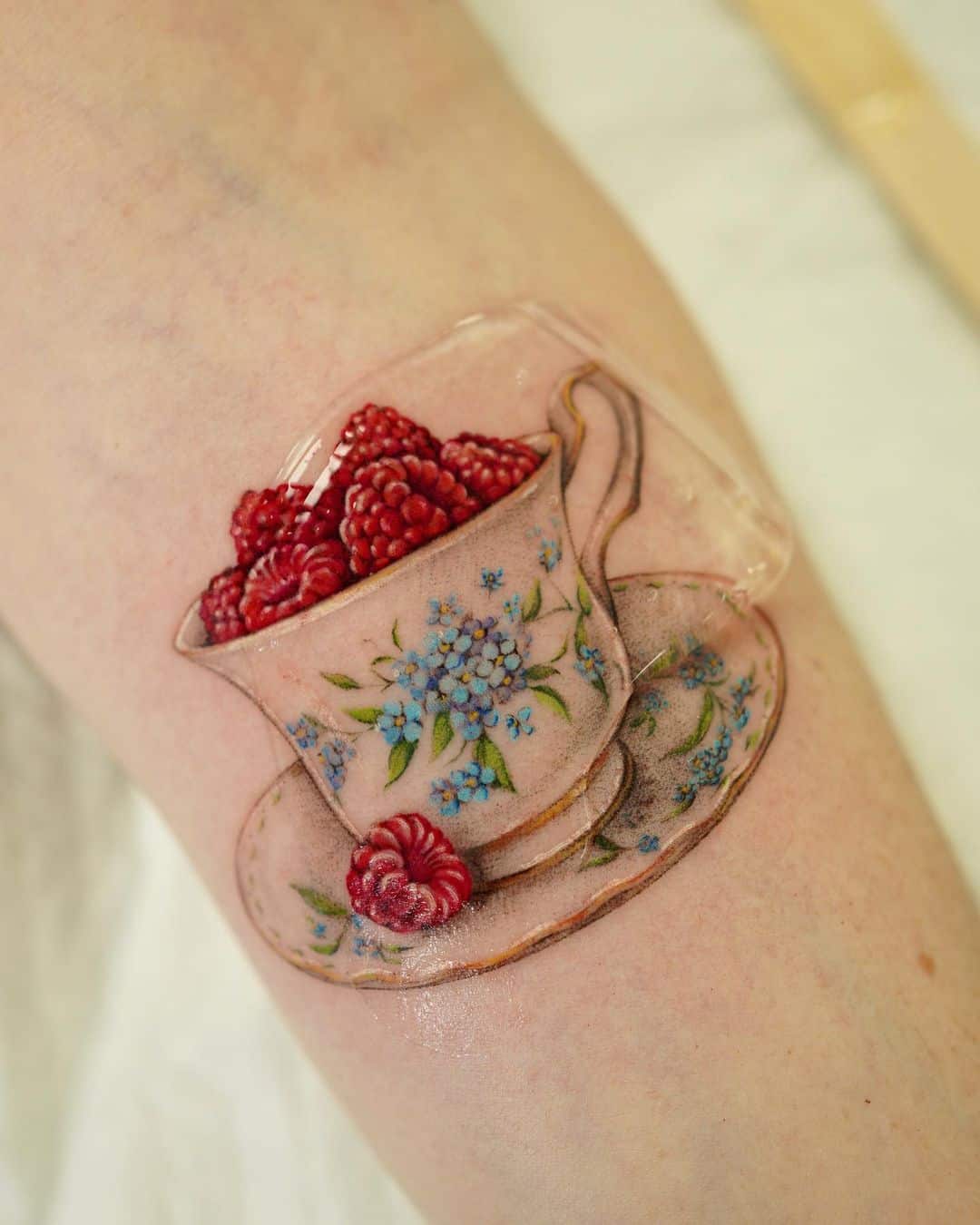 realistic fruit tattoo by tattooist scarlet