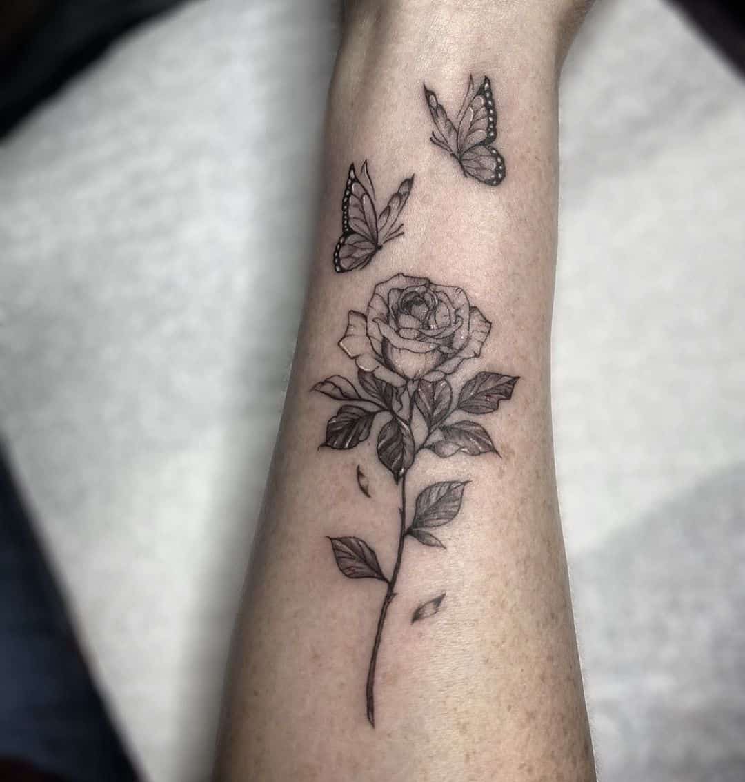 rose tattoos by blissinks