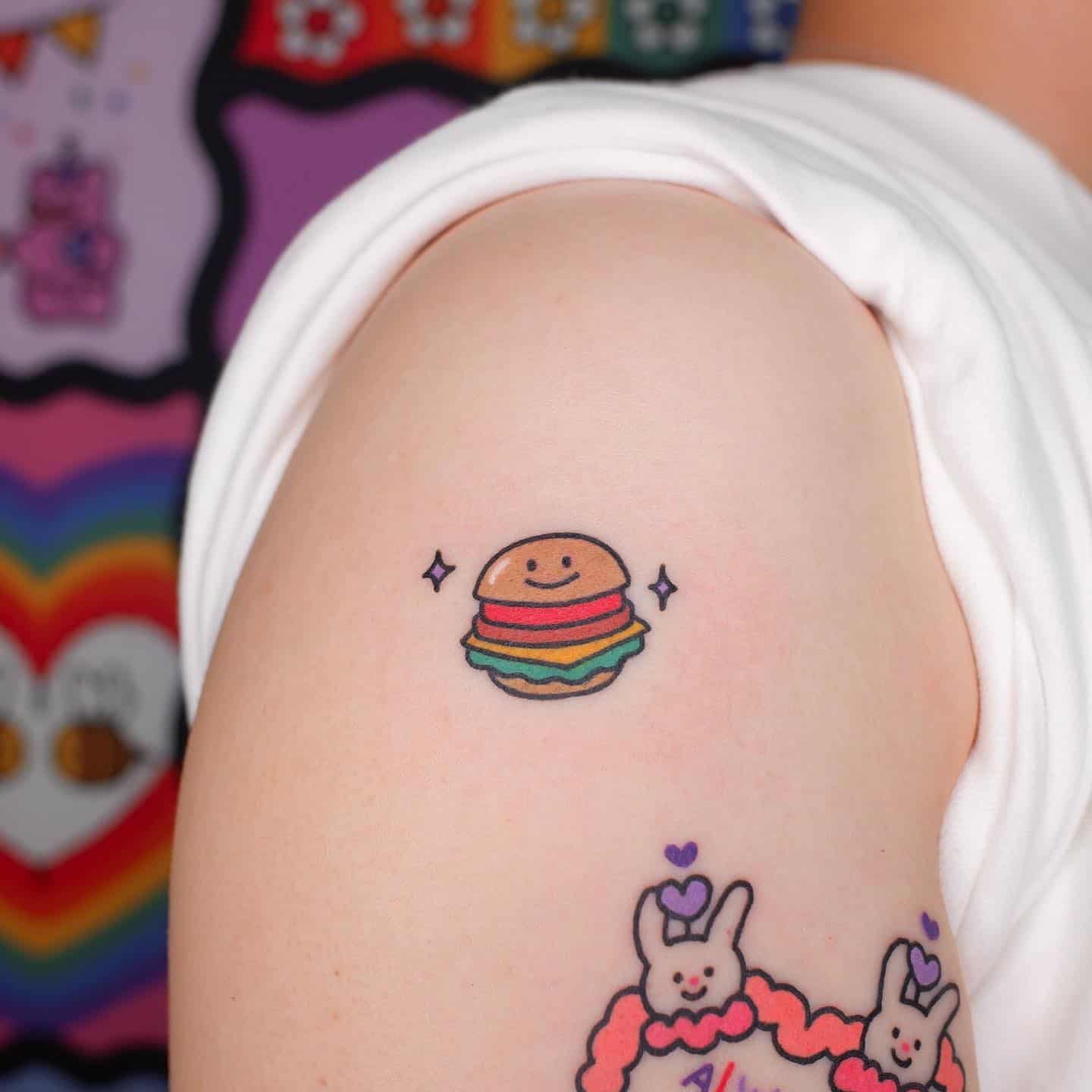 Burger tattoo designs by