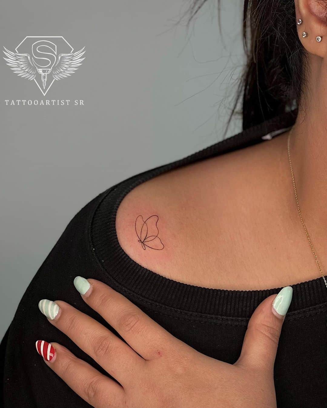 Butterfly tattoo by tattooartist sr