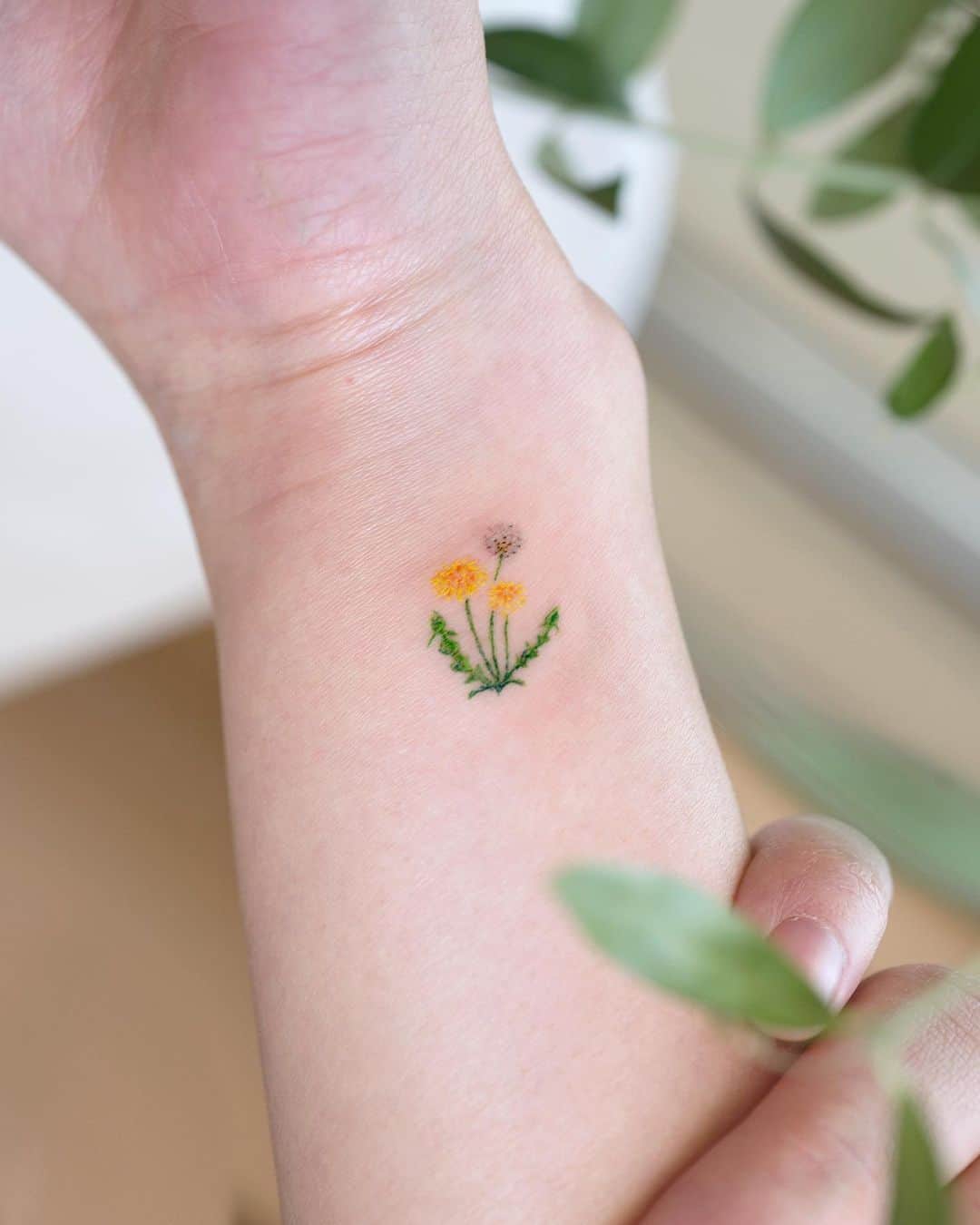 Dandelion tattoo by ovenlee.tattoo