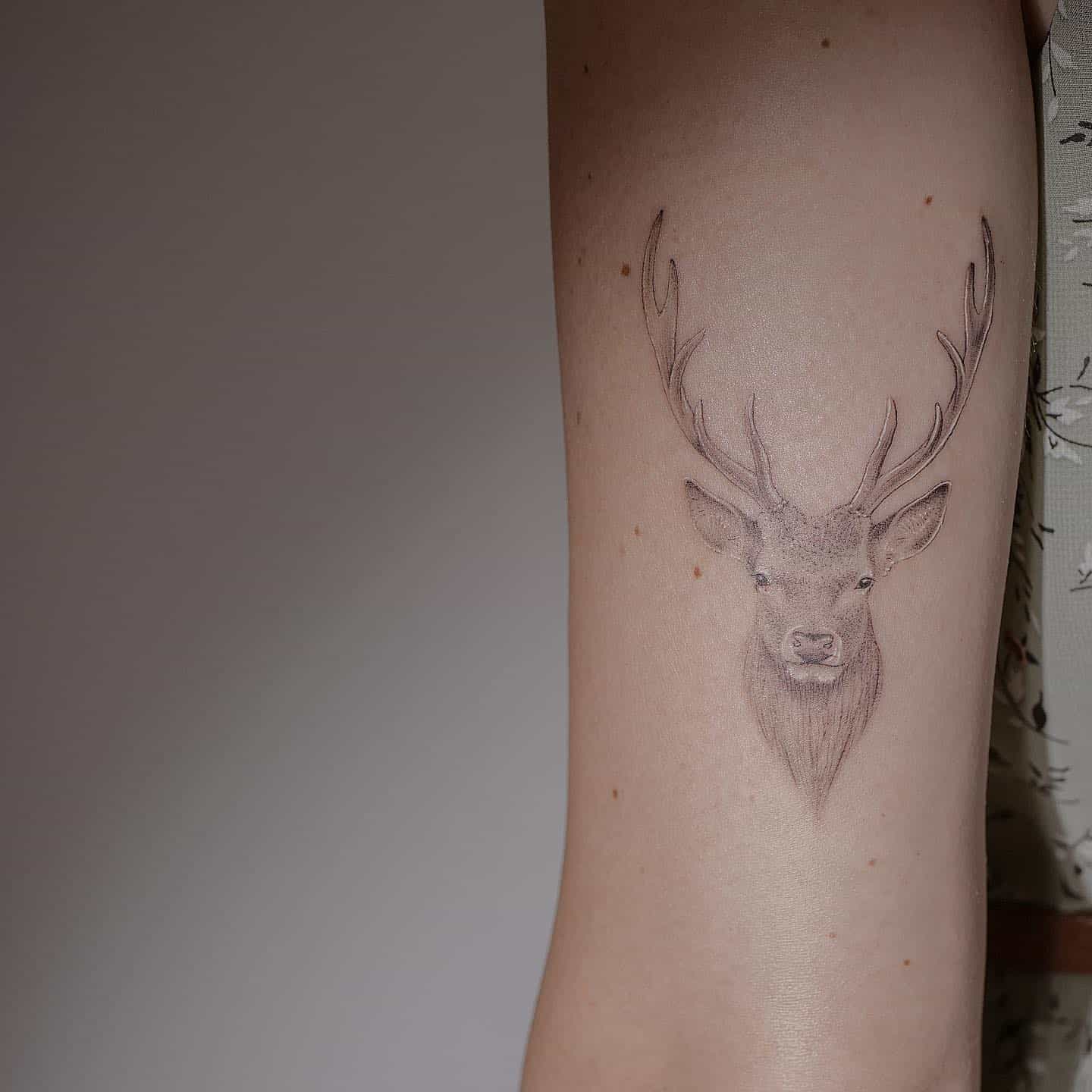 my new forearm piece, she's so cute! #deer #tattoo #watercolor #animals  #woodland #cute | 문신, 사슴, 동물