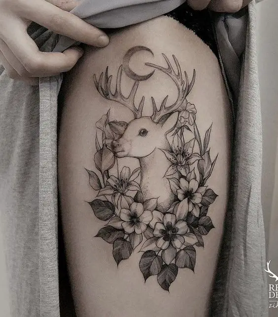 Deer tattoo design by Soppeldunk on DeviantArt