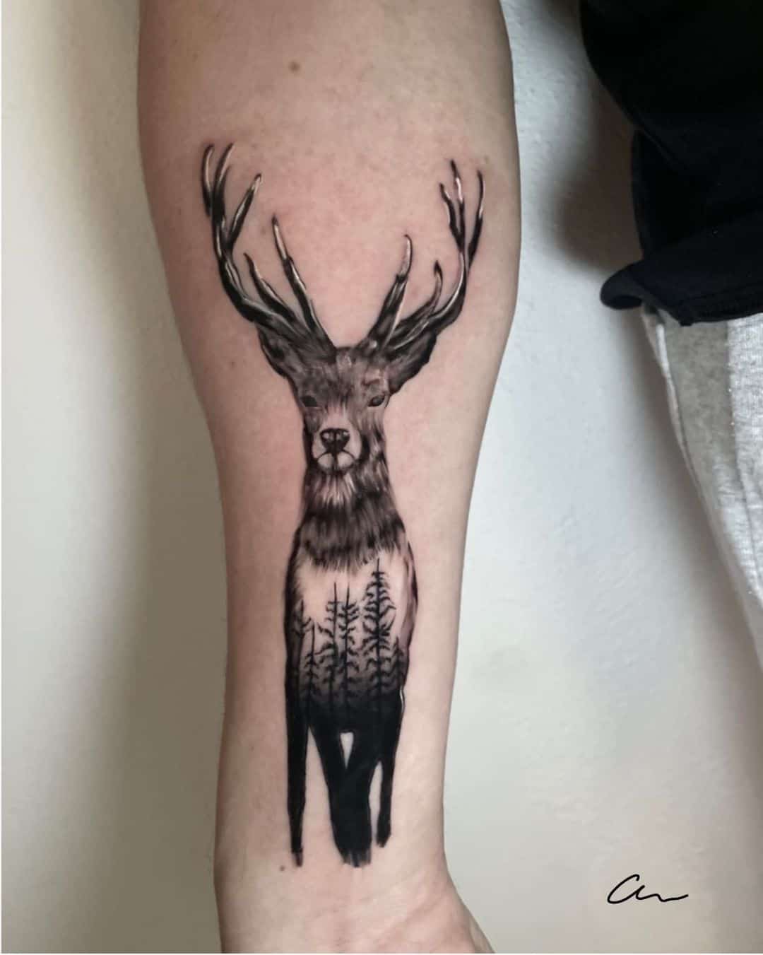 Coverup tattoo on girls arm Artist @andersonstattoo #deer … | Flickr