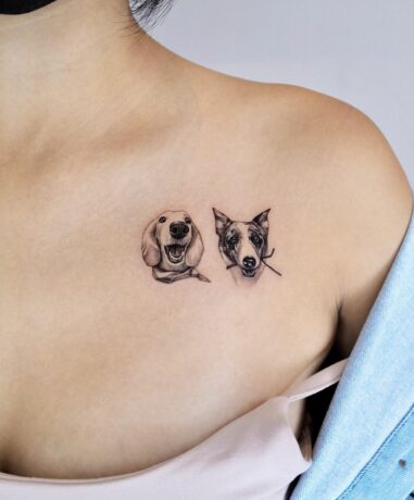 Dog tattoo by tattooist eheon 2