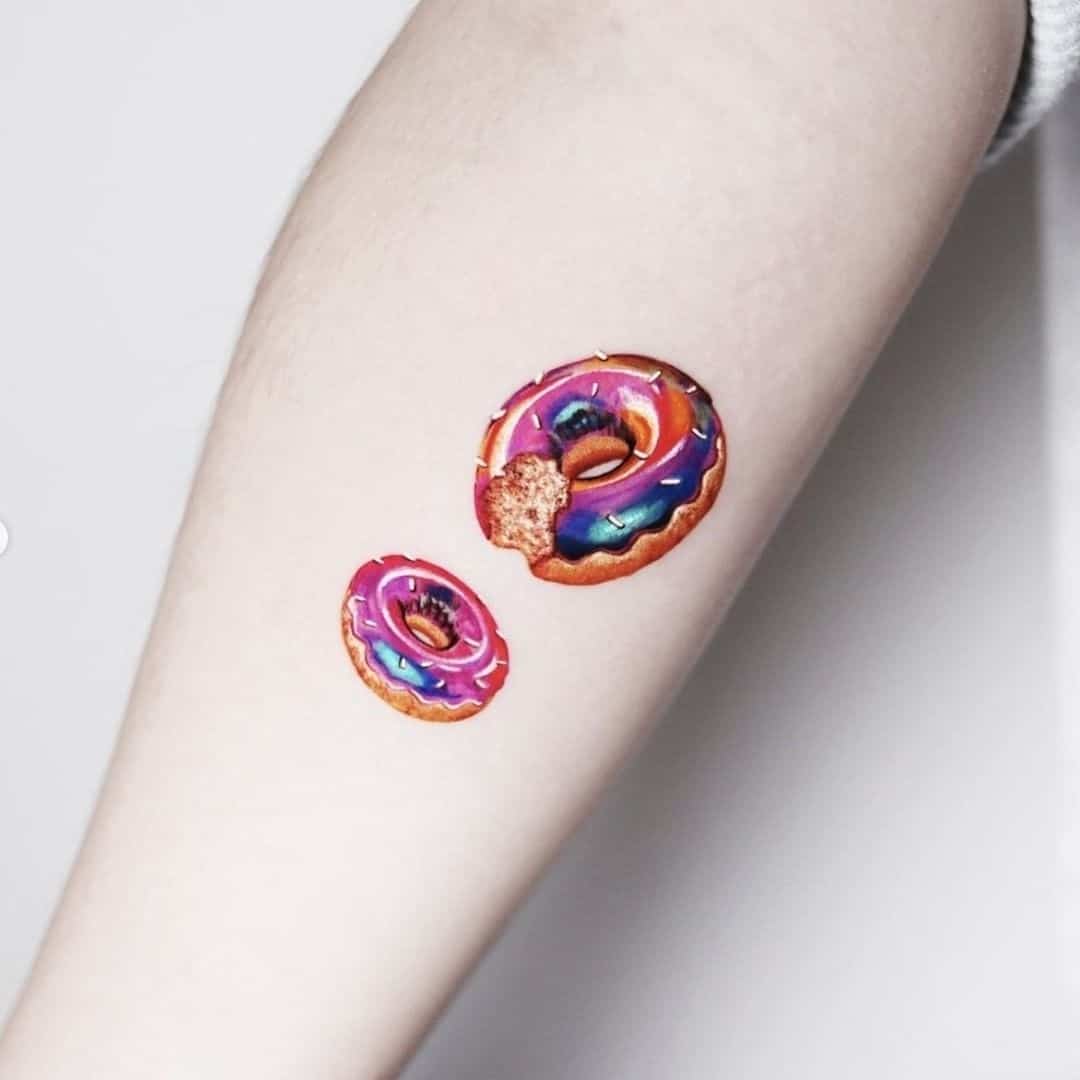 Donut tattoo by jooa tattoo