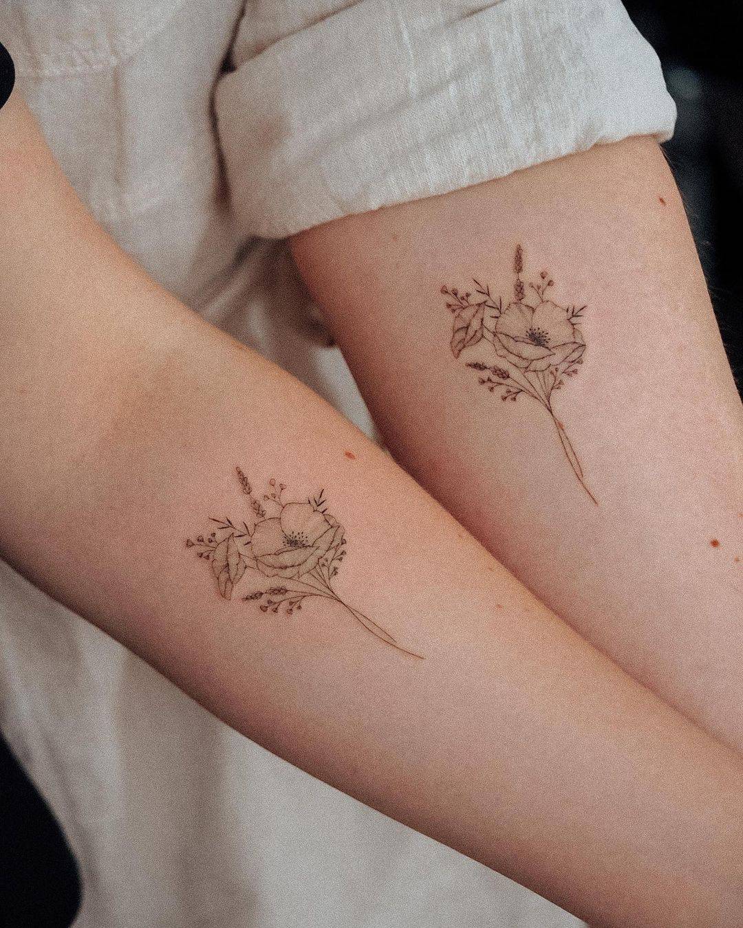 Flower tattoo by bunami.ink